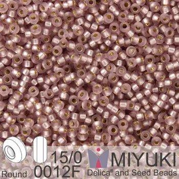 Korálek Korálky Miyuki Round 15/0. Barva 0012F Matte S/L Smoky Amethyst. Balení 5g.