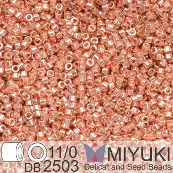 Korálek Korálky Miyuki Delica 11/0. Barva Duracoat Galvanized Bright Copper DB2503. Balení 5g
