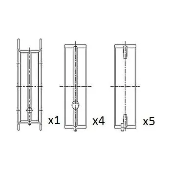 Kliková hřídel Hlavní ložiska klikového hřídele FAI AutoParts BM1049-STD