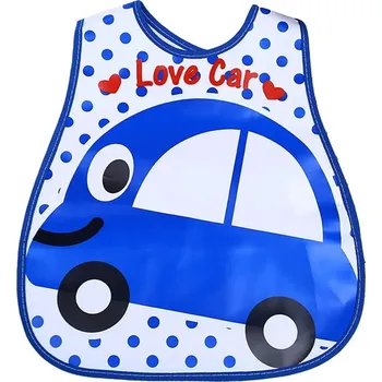 Bryndák Dětský vodotěsný bryndák Baby Safe 45x28 cm - Modré auto