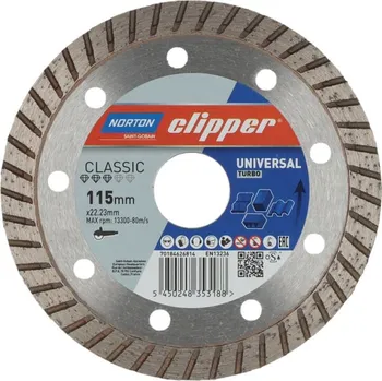 Řezný kotouč NORTON-CLIPPER Kotouče 115x22.23mm Norton Clipper CLASSIC UNIVERSAL TURBO
