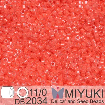 Korálek Korálky Miyuki Delica 11/0. Barva Luminous Flamingo DB2034. Balení 5g.