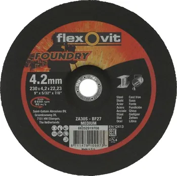 úhlová bruska NORTON-CLIPPER Broušení Kotouč pro litina 230x4.2x22.23mm pro Úhlová bruska Flexovit FOUNDRY