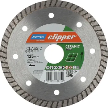 Řezný kotouč NORTON-CLIPPER Kotouče 125x22.23mm Norton Clipper CLASSIC CERAM TURBO