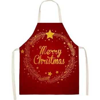 Kuchyňská zástěra Vánoční zástěra s kapsami | kuchyňská zástěra - 2WQ-46377-131,Rozměr pro dospělé 68 x 55 cm