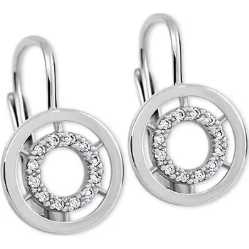 Náušnice Soliter Kulaté náušnice z bílého zlata s čirými krystaly 239 001 00934 07 + 2 měsíce na vrácení zboží