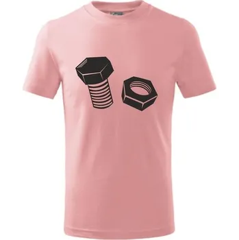 Chlapecké tričko ON-DESIGN Dětské tričko ŠROUB A MATICE Velikost: 110 cm/4 roky, Barva: růžová