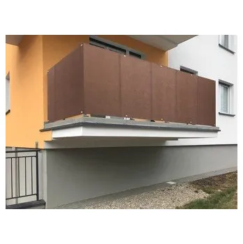 balkonová zástěna Balkonová zástěna OSLO hnědá 90 cm x 500 cm rozteč 25 cm MyBestHome