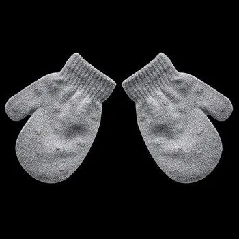 Rukavice Zimní rukavice | dětské palčáky se srdíčky, 1-5 let - B(2-4Y)