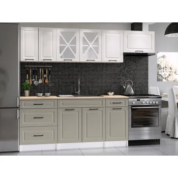 Falco Kuchyňská linka Magda 240/180 bílá/kámen MAT