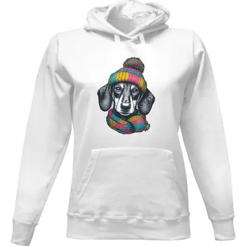 Dámská mikina Dámská mikina s kapucí s potiskem Dámská mikina Jezevčík kulich dámské