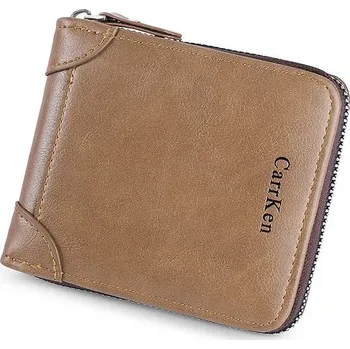 Peněženka Pánská retro peněženka z umělé kůže - Káva - 2