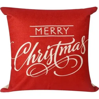 Povlak na polštářek Vánoční povlak na polštář se sobem, nápis Merry Christmas, 45 x 45 cm - Styl 1