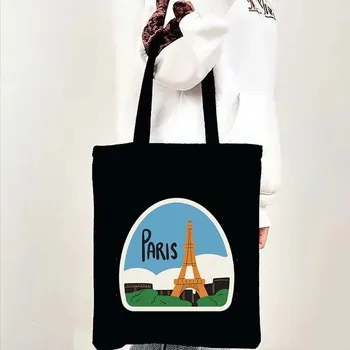 Taška přes rameno dámská, motivy Paříž a Eiffelova věž - b 16