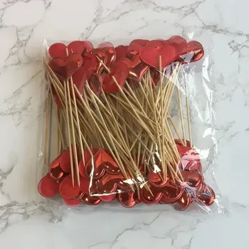 Party dekorace Dekorace na muffiny | ozdoba na dort 10 ks - SEKERA. Jasně červená