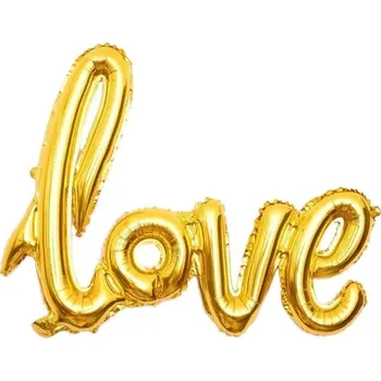 Balónek Love | nafukovací balónek - Zlatý,73 cm
