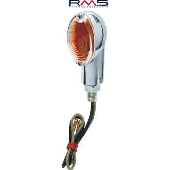 Směrový světlomet RMS Blinkr 246480120 chromový vzhled, průhledné sklo Homologace