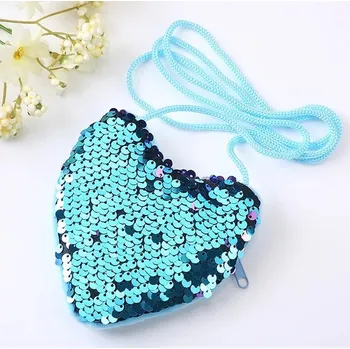 Peněženka Dívčí peněženka s flitry - modrý