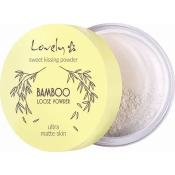 Pudr Lovely LOVELY_Sweet Kissing Powder Bamboo Loose Powder Ultra Matte Ultra Matte Skin transparentní matující bambusový pudr na obličej 5,5 g