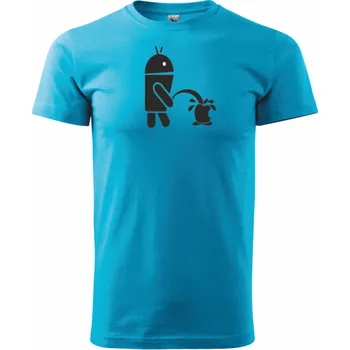 Pánské tričko ON-DESIGN Tričko s potiskem ANDROID Velikost: 2XL, Barva: tyrkysová