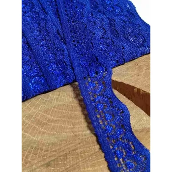 Krajka Elastická krajka šíře 18 mm barva tmavě modrá