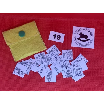 Pexeso HandMade by VeJa Mini pexeso vel.S č.19 - ČB číslice (24kousků)