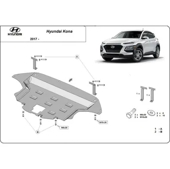 Motor automobilu Kryt pod motor HYUNDAI KONA Skříň/SUV (OS, OSE, OSI) - Plech - 8595698043436