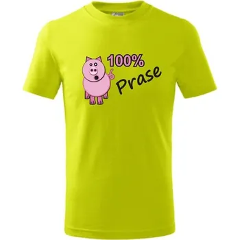 ON-DESIGN Tričko s potiskem PRASE Velikost: L, Barva: limetková