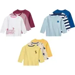 lupilu® Dětské triko s dlouhými rukávy s BIO bavlnou, 3 kusy