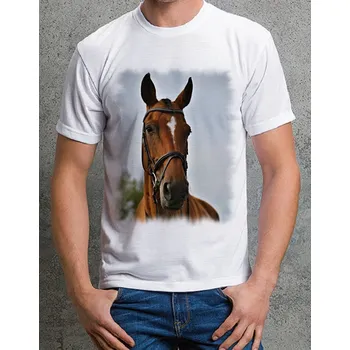 Chlapecké tričko tričko s koněm č. 19 XXL