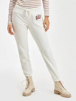 Dámské kalhoty Dámské tepláky s logem GAP 606258-19 Tepláky GAP joggers, Bílá - M REG