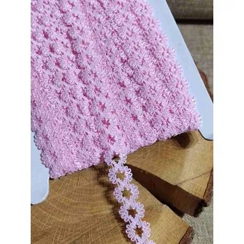 Textilie Pruženka ozdobná 15 mm barva růžová