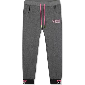 KUGO DÍVČÍ TEPLÁKY STAR JT0716 Šedá 152