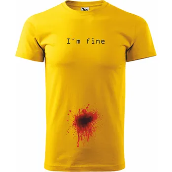 Pánské tričko ON-DESIGN Tričko I´m fine Velikost: L, Barva: žlutá