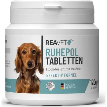 REAVET Zklidňující tablety s kozlíkem lékařským (120 ks)