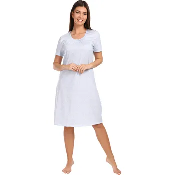 Dámská noční košile Dámská noční košile Pleas 748 květy modré Barva: Modrá, Velikost: 3XL