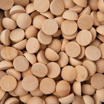 Dekorační dřevěné polokoule 20mm