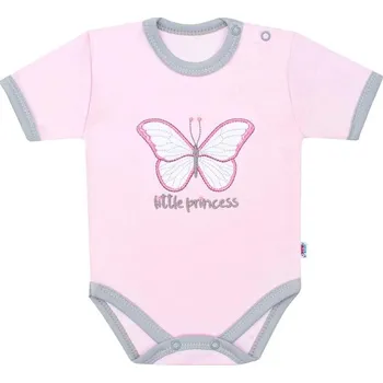 Kojenecký body Kojenecké body krátký rukáv - LITTLE PRINCESS růžové - vel.80