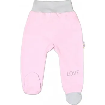 Polodupačky kojenecké bavlna - LOVE růžové - vel.62
