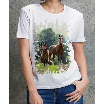 Dámské tričko Dámské tričko s koněm č.03