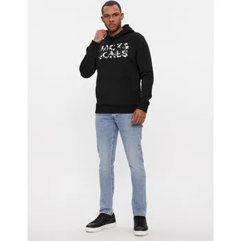 Pánská mikina Jack & Jones Mikina Jeff 12250682 Černá Standard Fit S