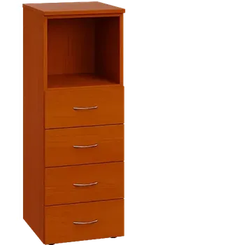 Policová skříň ENP 3 - 44ZN kancelářská skříň, 4-zásuvková/nika, 1100x400x400, třešeň šumavská