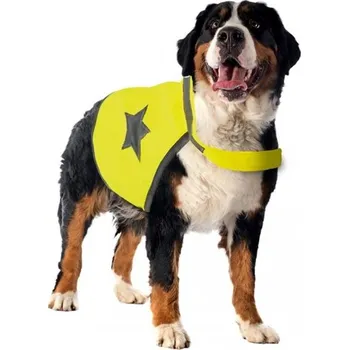 Obleček pro psa Reflexní vesta pro psa 64cm látková žlutá Duvo+