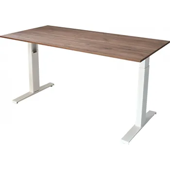 Psací stůl DeskFix DESK FIX 500 výškově nastavitelný stůl Barva podnože: bílá, Rozměry stolové desky: 1600x800 mm, Dekor stolové desky: LUX: Platinově bílá W980 - tl. 25 mm