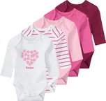 lupilu® Dívčí body BIO, 5 kusů (50/56, fialová/růžová/bílá)