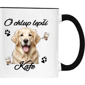 Hrnek malý barevný s potiskem Retrívr - O chlup