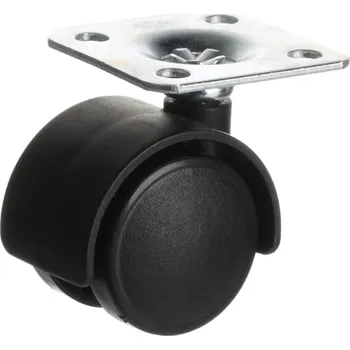 Nábytkové kování Interex Nábytkové kolečko bez brzdy / 30 mm / Černé 30 mm