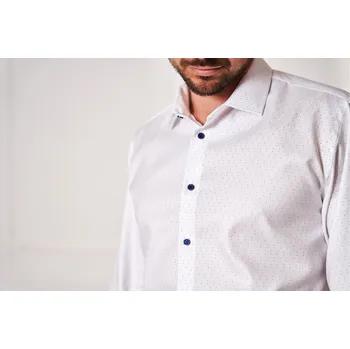 Pánská košile Pánská bavlněná košile Barva: Bílá, Velikost: 363, Střih: SLIM FIT