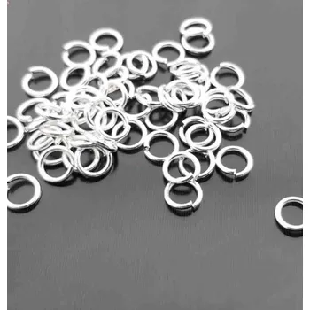 Přívěsek Pro Háčkování Kroužek spojovací 5 x 0,8 mm platina, 50 ks