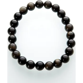 Náramek Náramek kuličky 8mm ZLATÝ OBSIDIÁN SKN8_ZO